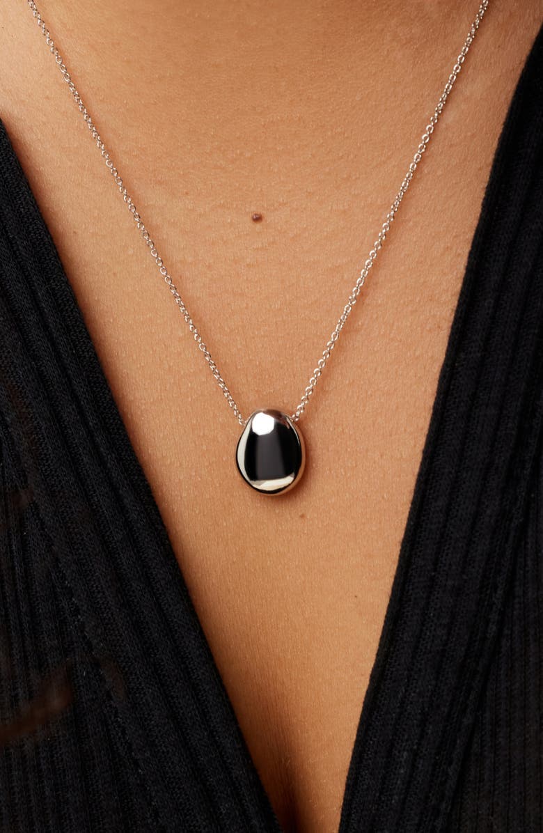 Ana Luisa Pendant Necklace - Pebble Mini, Alternate, color, Silver