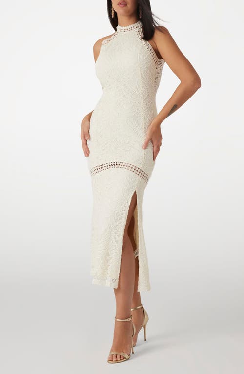 Guess Liza Open Stitch Maxi Dress In White