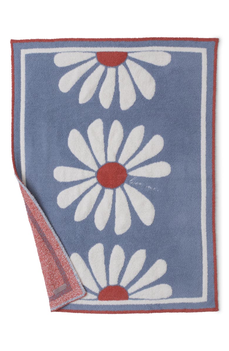 Barefoot Dreams<sup>®</sup> Daisy Jacquard CozyChic<sup>®</sup> Stroller Blanket, Alternate, color, Ocean Air Multi