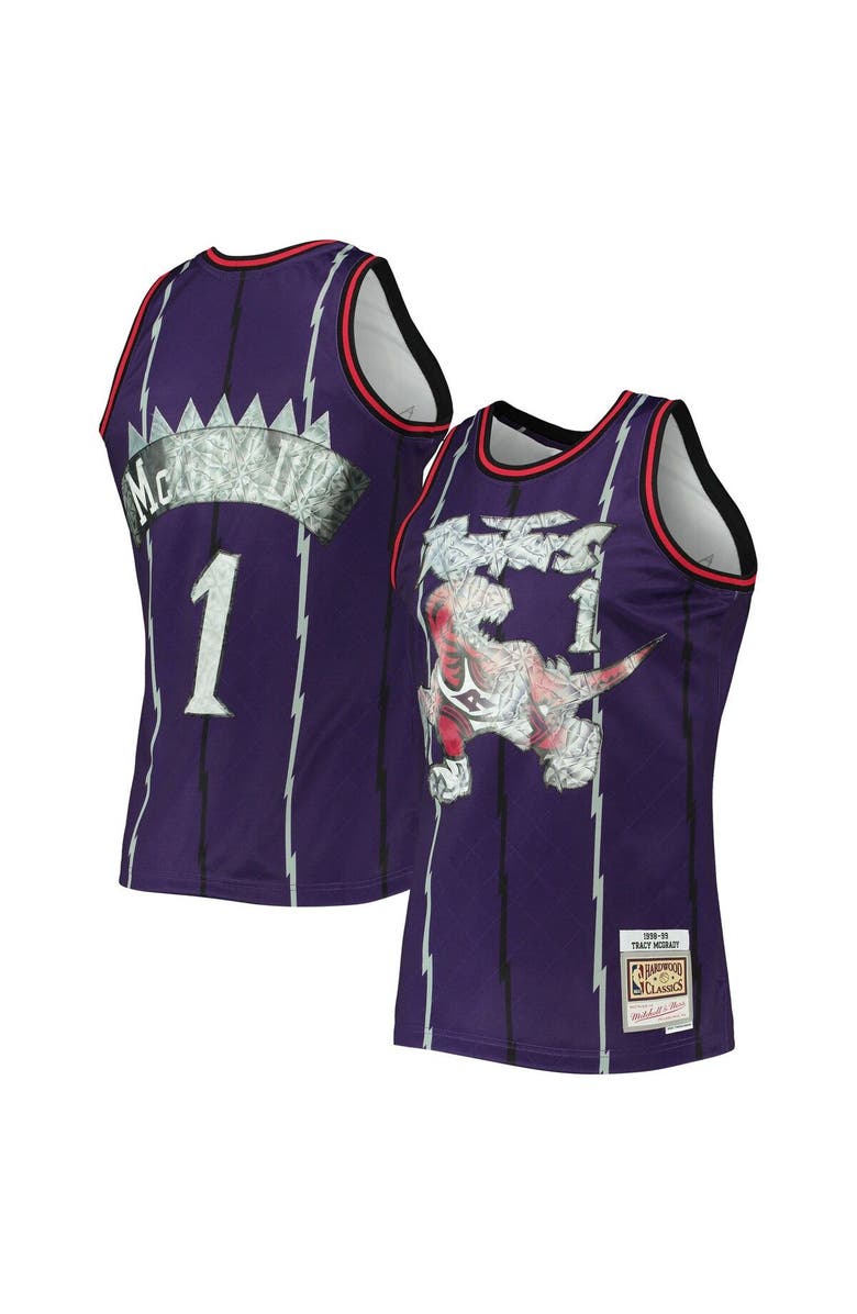 Mitchell & Ness Men's Mitchell & Ness Tracy McGrady Purple Toronto Raptors 1998/99 Hardwood Classics NBA 75th Anniversary Diamond Swingman Jersey, Alternate, color, 