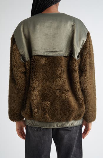 R13 Cocoon Liner Mixed Media Jacket | Nordstrom