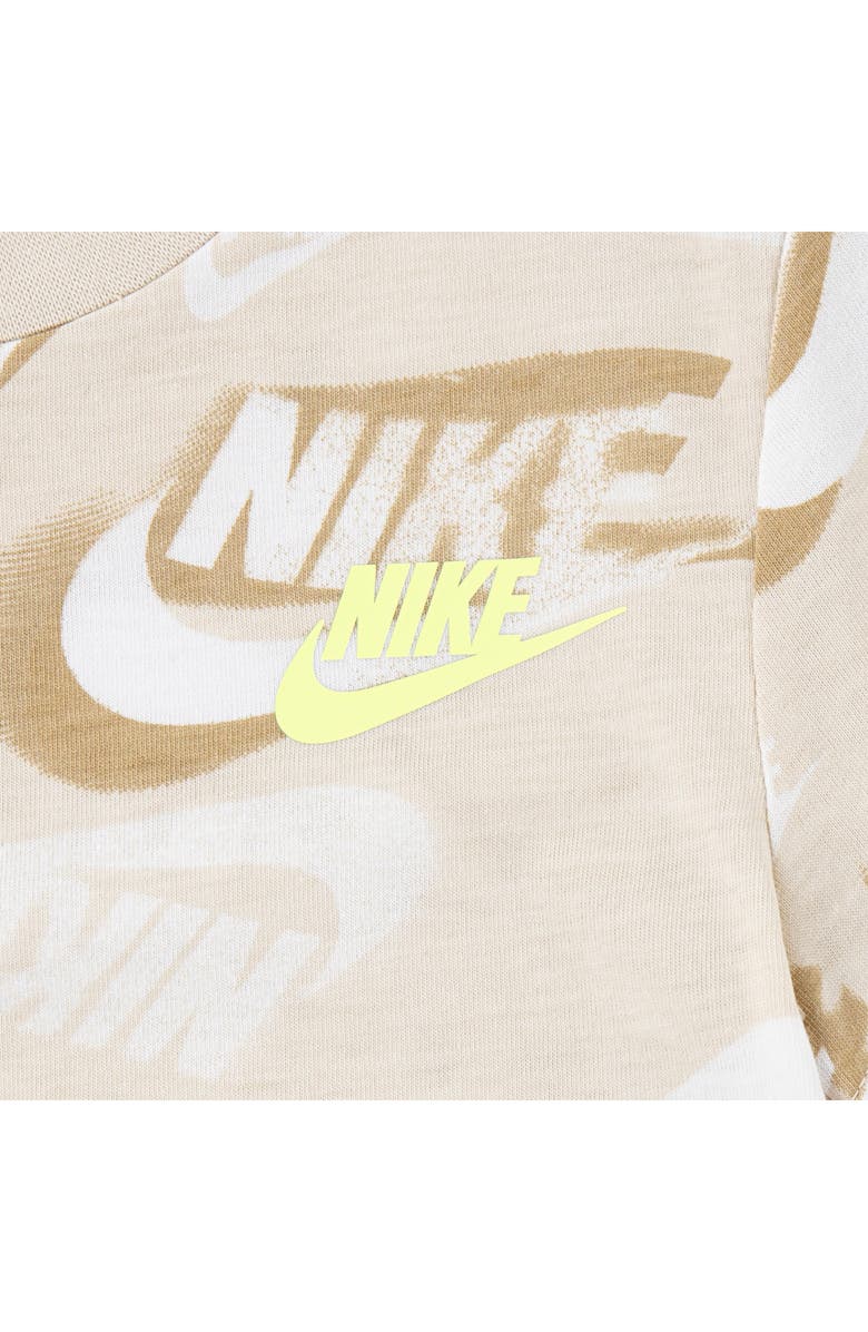 Nike Kids' On the Move Graphic T-Shirt & French Terry Shorts Set, Alternate, color, Parachute Beige