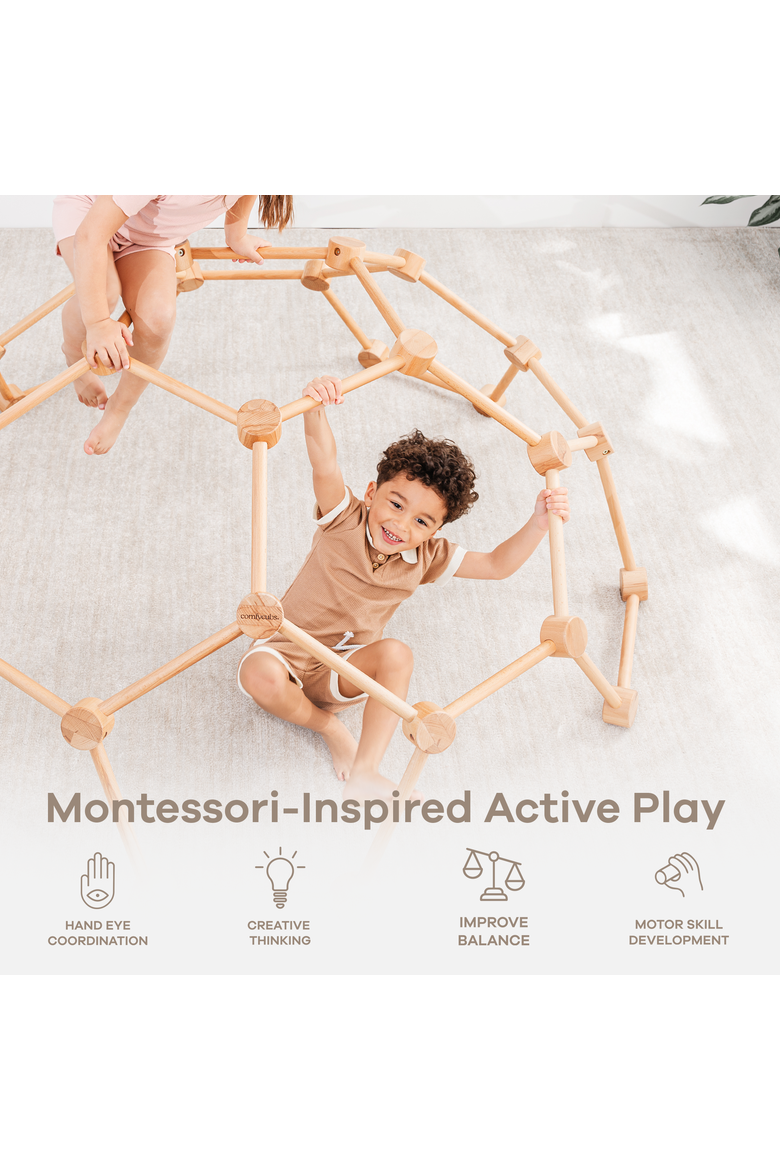 Wooden Climber for Kids, Alternate, color, Natural Wood