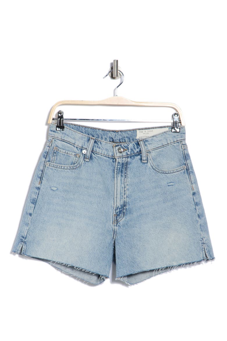 Retro High Waist Denim Cutoff Shorts, Alternate, color, OCONEE