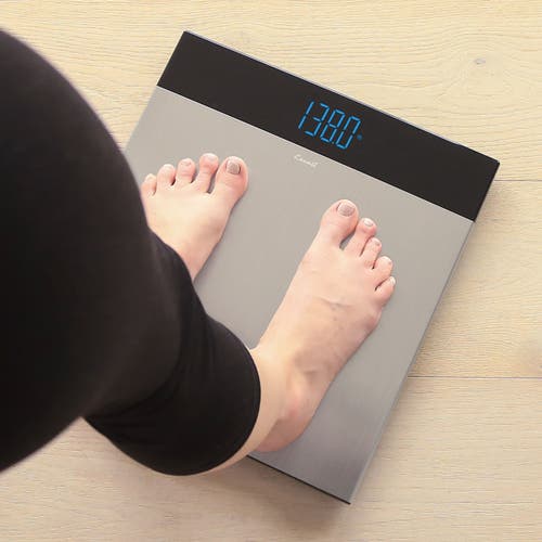 Escali Extra Large Stainless Steel Bathroom Scale In Silver