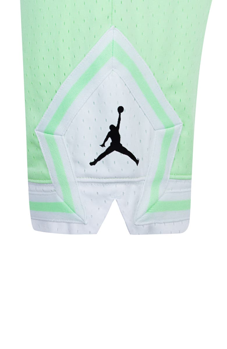 Jordan Kids' Dri-FIT Sport Diamond Mesh Basketball Shorts, Alternate, color, Vapor Green
