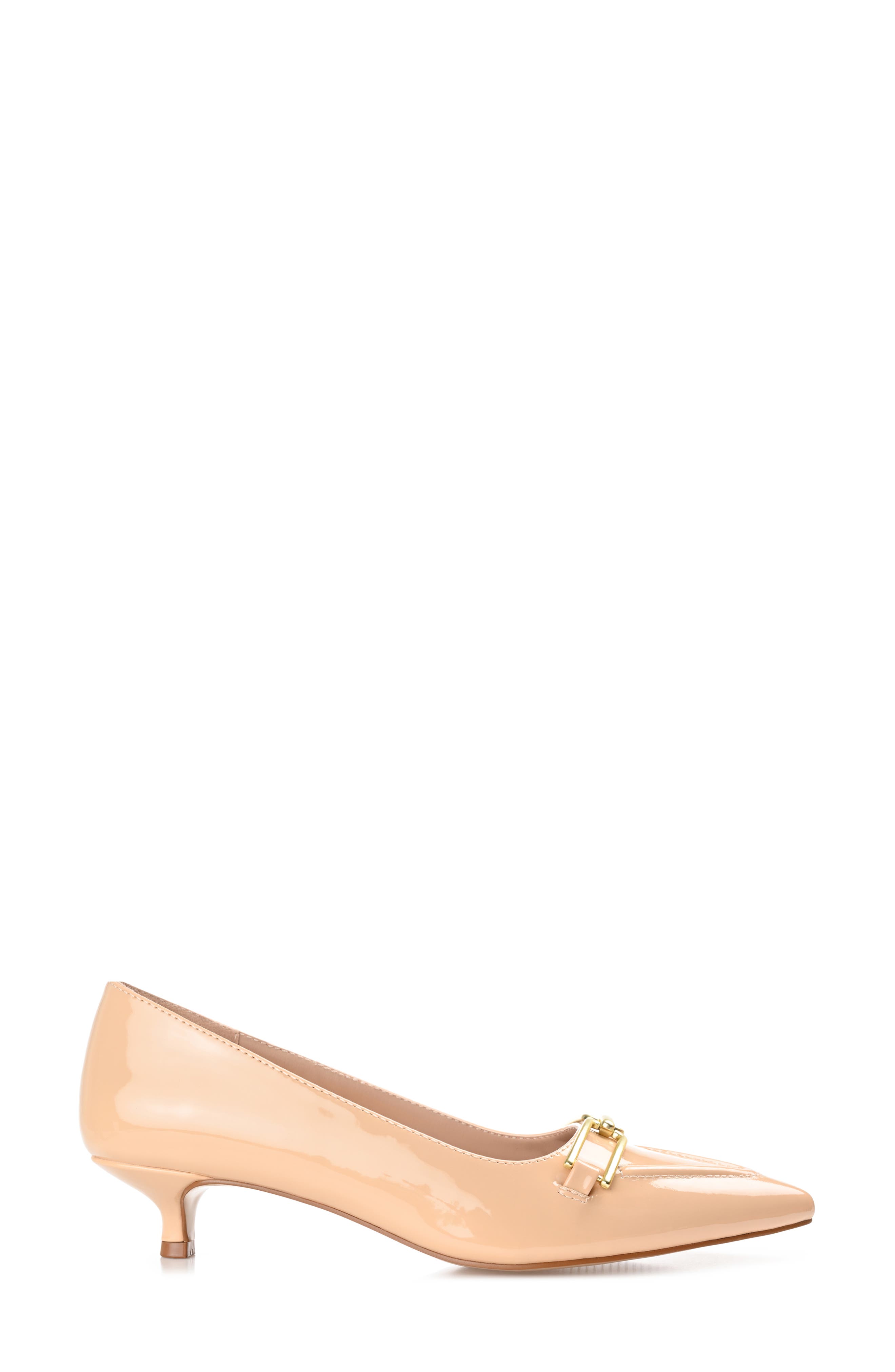 Rumi Metal Bit Kitten Heel Pump, Alternate, color, NUDE