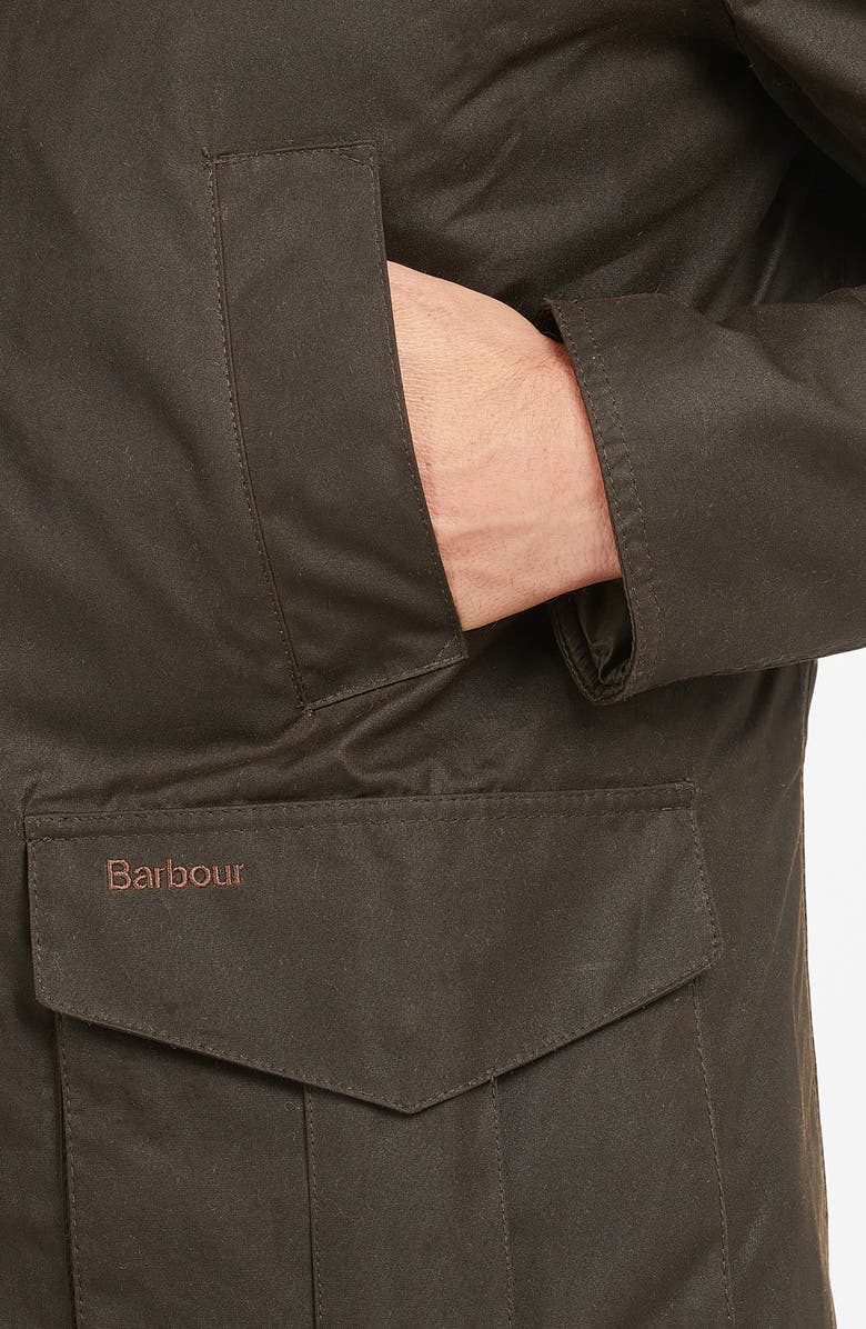 Barbour Hereford Water Resistant Waxed Cotton Jacket, Alternate, color, 