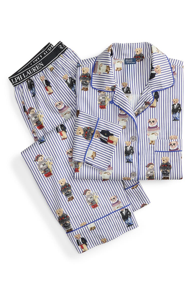 Polo Ralph Lauren Madison Cotton Pajamas, Alternate, color, Snowfall Blue