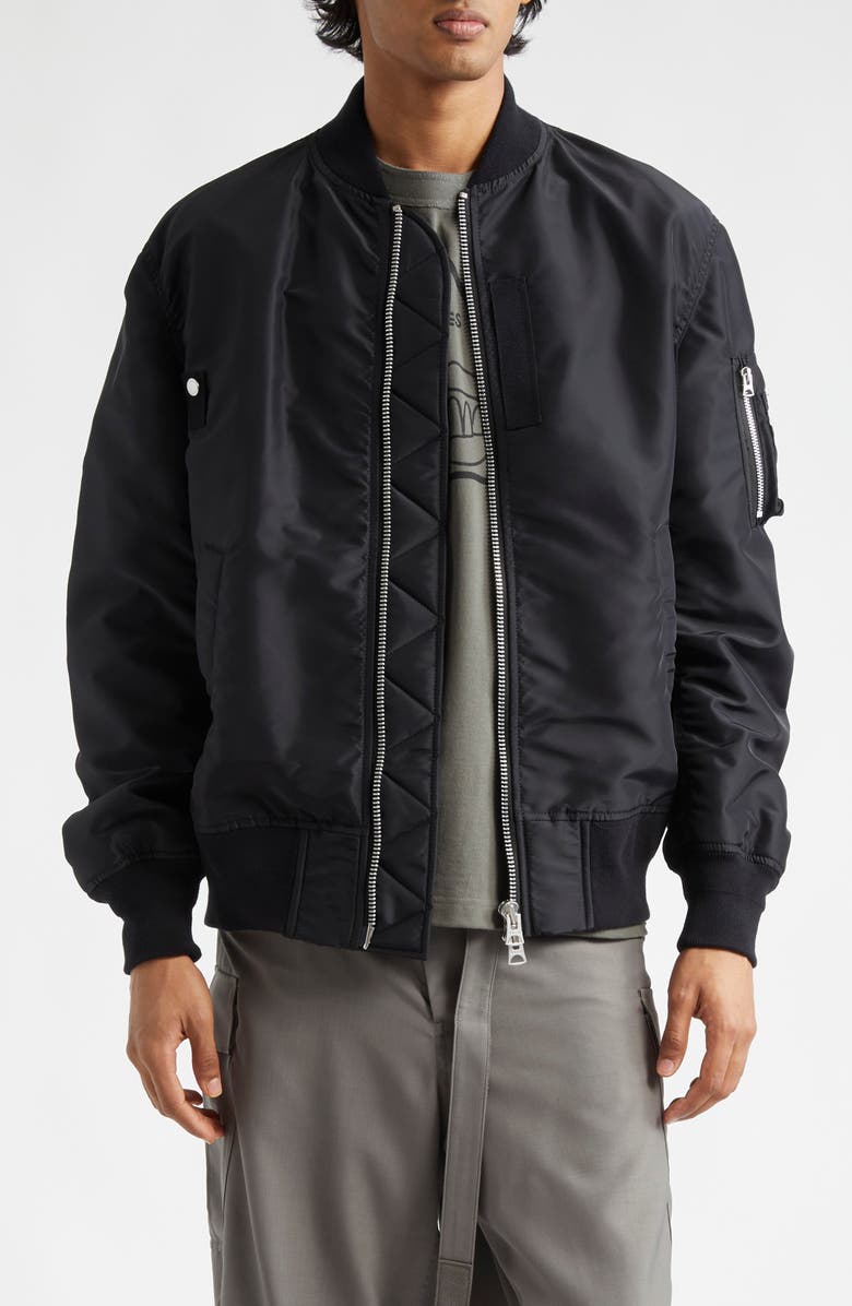 Sacai Nylon Twill Bomber Jacket, Main, color, 