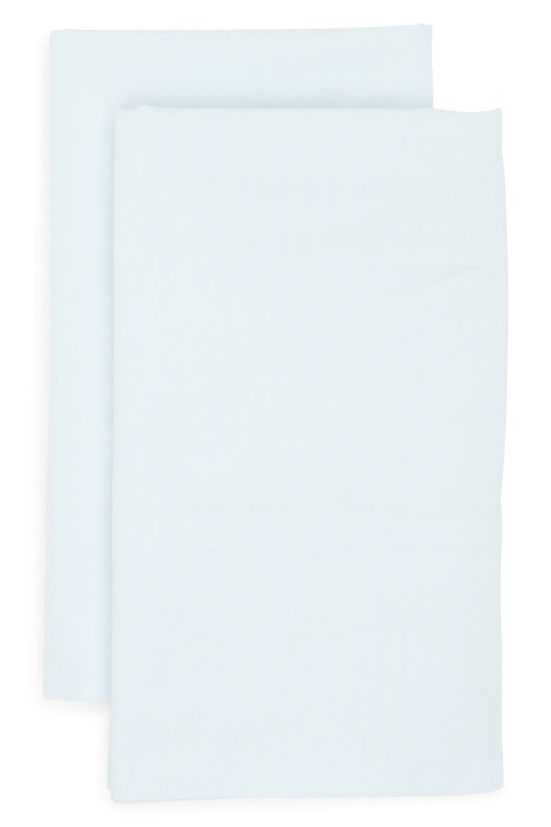 at Home Percale Pillowcases, Main, color, BLUE DRIFT