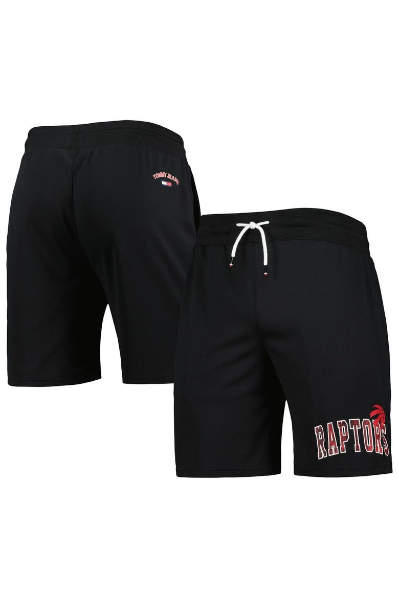 Men's Tommy Jeans Black Toronto Raptors Mike Mesh Basketball Shorts, Main, color, Black