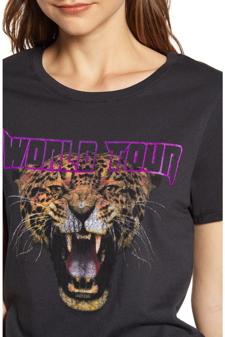 Cheetah Graphic Tee, Alternate, color, BLACK