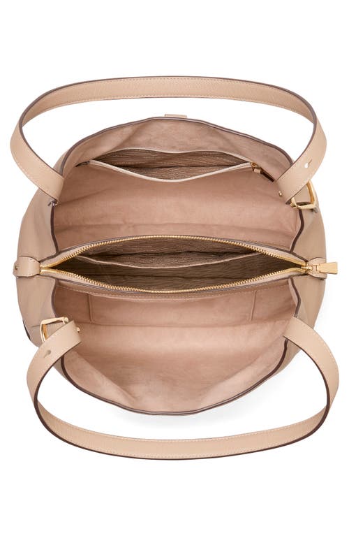 Shop Kate Spade New York Large Deco Pebbled Leather Shoulder Bag In Timeless Taupe