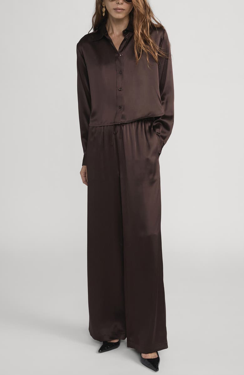 FRAME Charles Silk Button-Up Shirt, Alternate, color, Americano