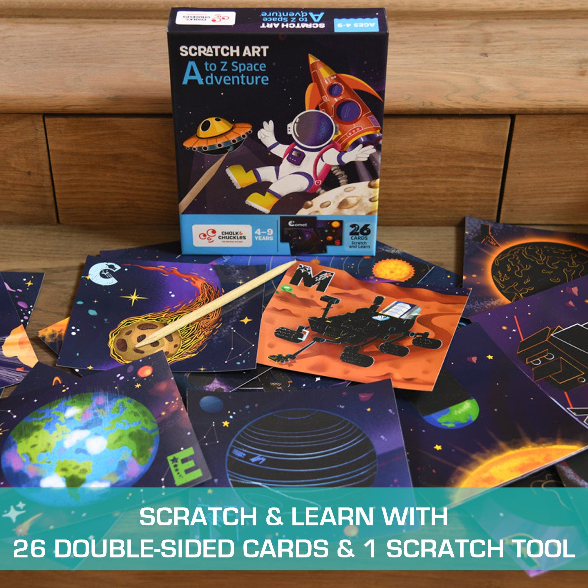 Chalk & Chuckles Scratch Art A to Z Space Adventure | Nordstrom
