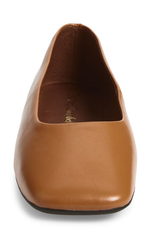 Jeffrey Campbell Listos Square Toe Flat In Orange