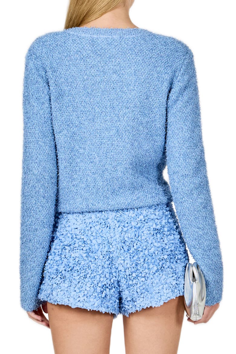Button Front Cardigan, Alternate, color, BLUE