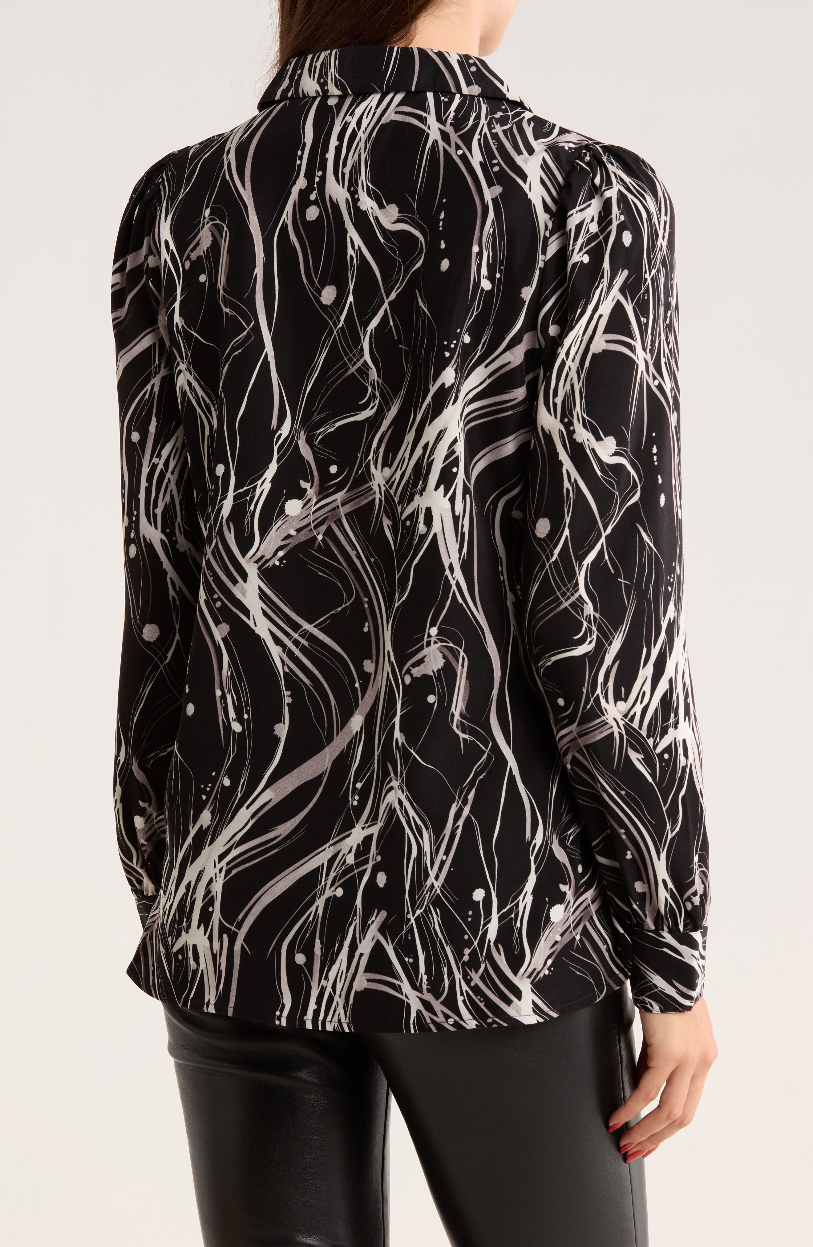 Ruched Front Button-Up Shirt - image 2