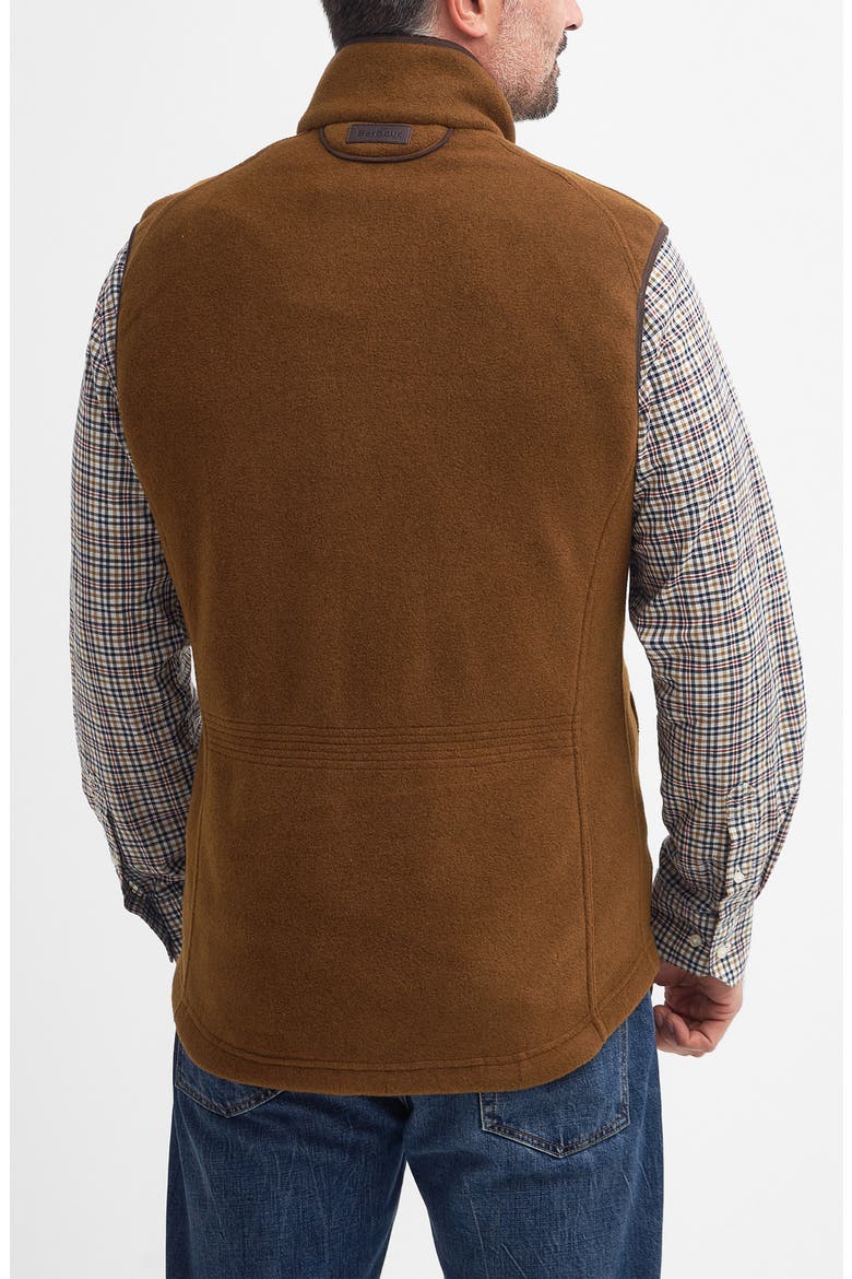 Langdale Regular Fit Fleece Gilet Vest, Alternate, color, RUST BROWN