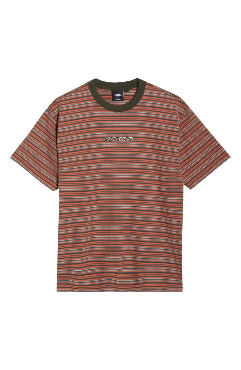 Vans Cameron Stripe Cotton T-Shirt, Main, color, Obsidian Fern-Light Bronze