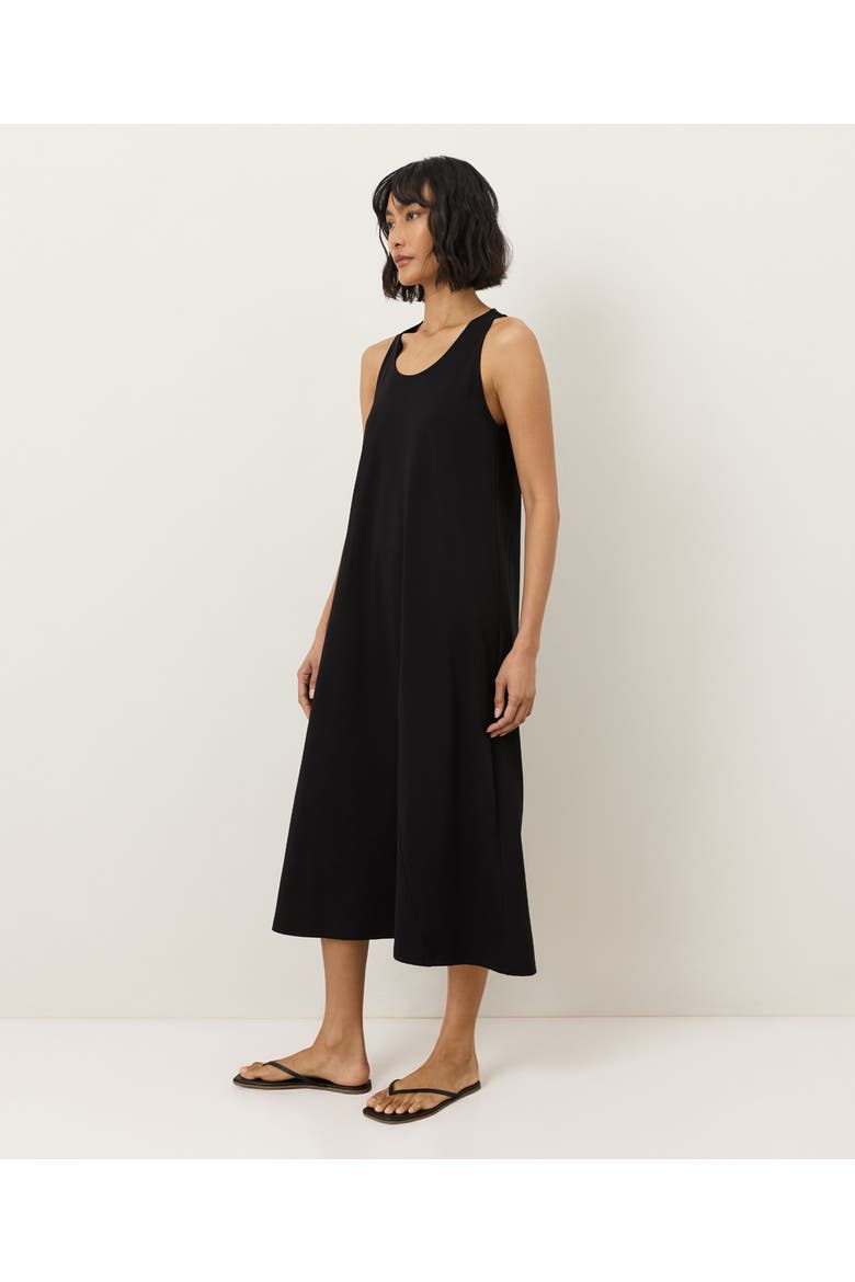 Fit & Flare Relaxed Tank Dress Made With Organic Cotton, Alternate, color, Black