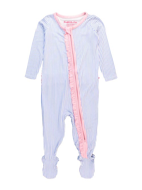 Rufflebutts Softsnooze Baby Girls Ruffle One Piece Footie Pajamas
