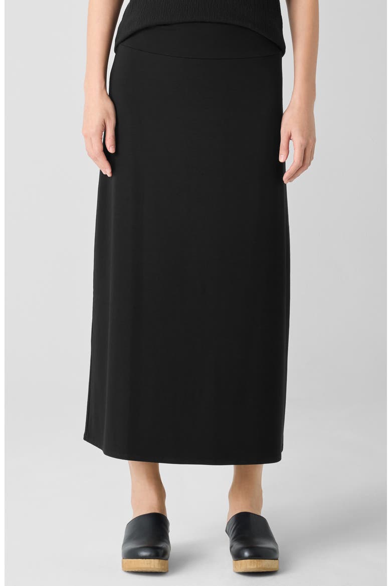 Stretch Jersey A-Line Skirt, Main, color, BLACK