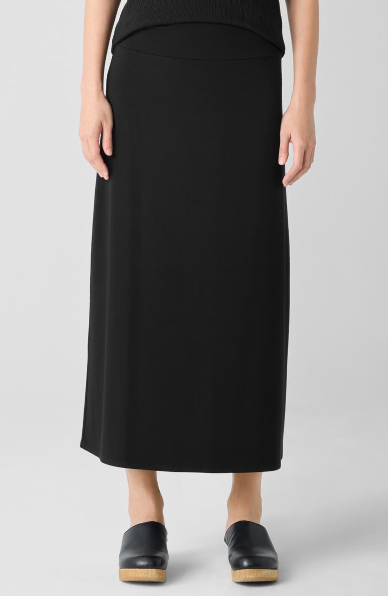 Eileen Fisher Stretch Jersey A-Line Skirt, Main, color, 
