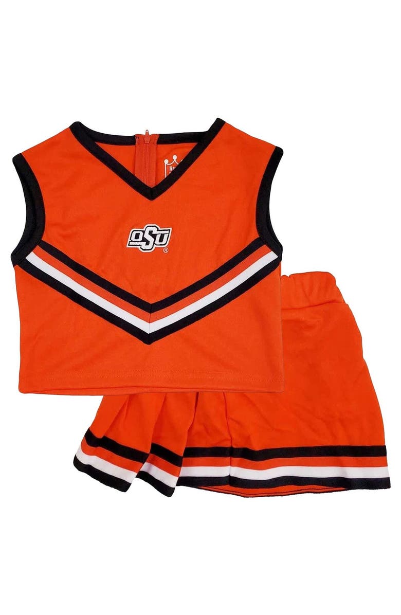 LITTLE KING Girls Youth Orange Oklahoma State Cowboys 2-Piece Cheer Set, Main, color, Orange