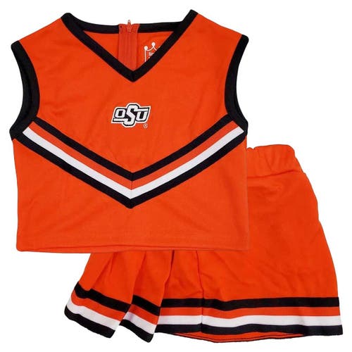 Little King Big Girls 2-piece Orange Oklahoma State Cowboys Cheer Set In Orange