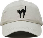 Dalix Black Cat Embroidered Casual Hat