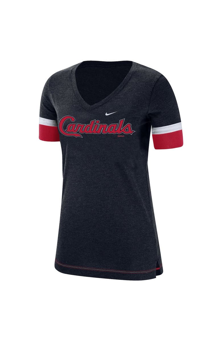 Nike Women's Nike Navy St. Louis Cardinals Mesh V-Neck T-Shirt, Alternate, color,