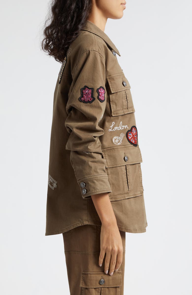 Cinq à Sept Vera Around the World Stretch Cotton Utility Jacket, Alternate, color,