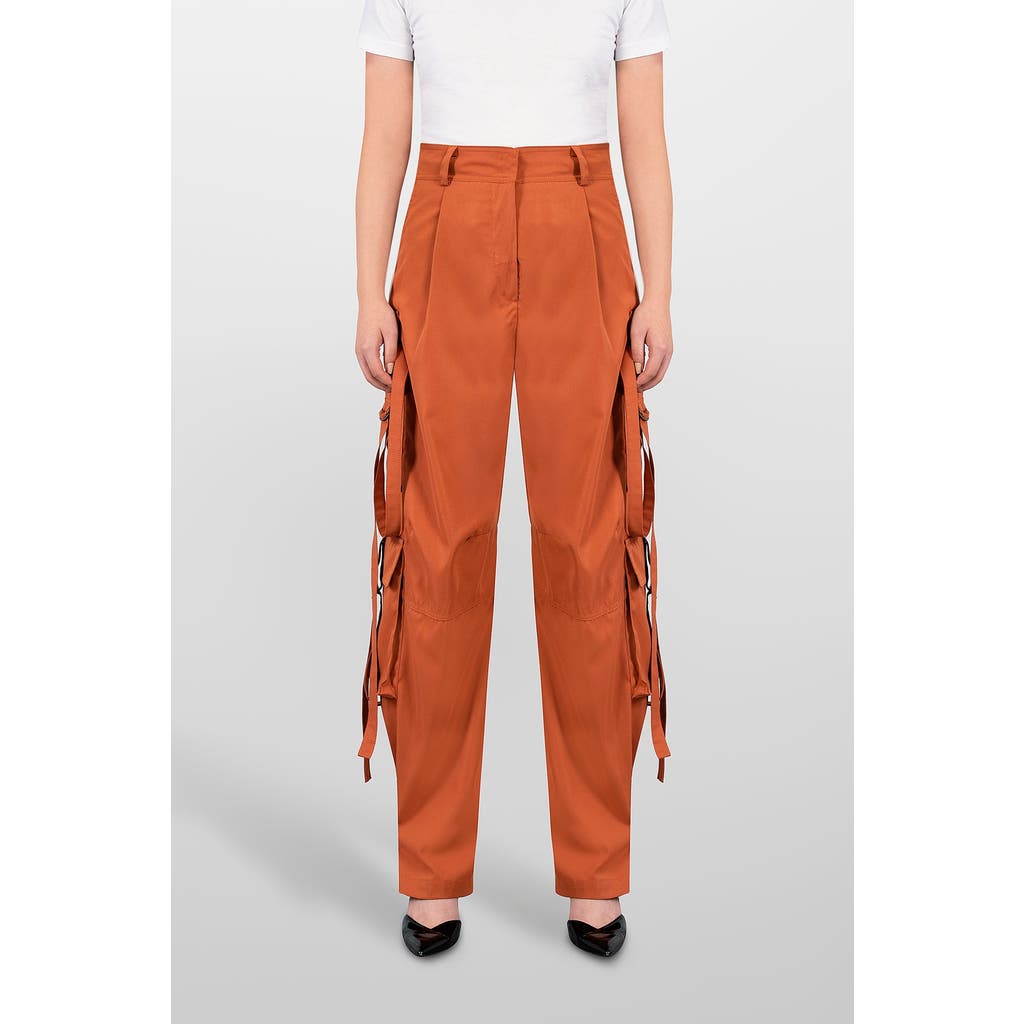 Laura Aparicio Maxi Cargo Pocket Pants In Black