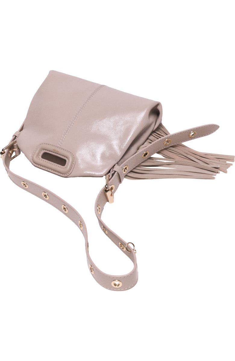 maje Naplak leather Miss M Mini bag, Alternate, color, Mastic Beige