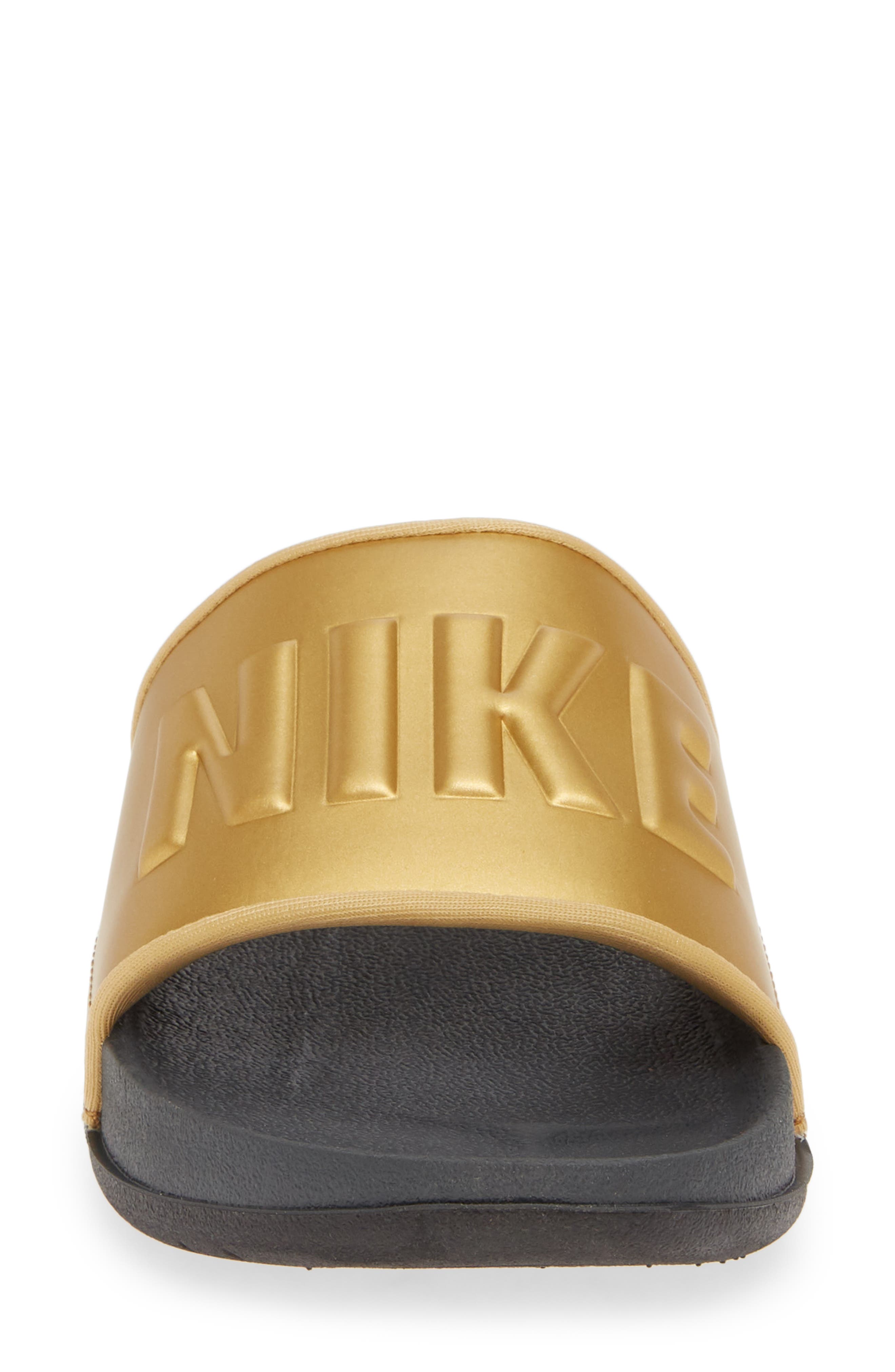 Offcourt Sport Slide, Alternate, color, ANTHRACITE/ GOLD/ BLACK