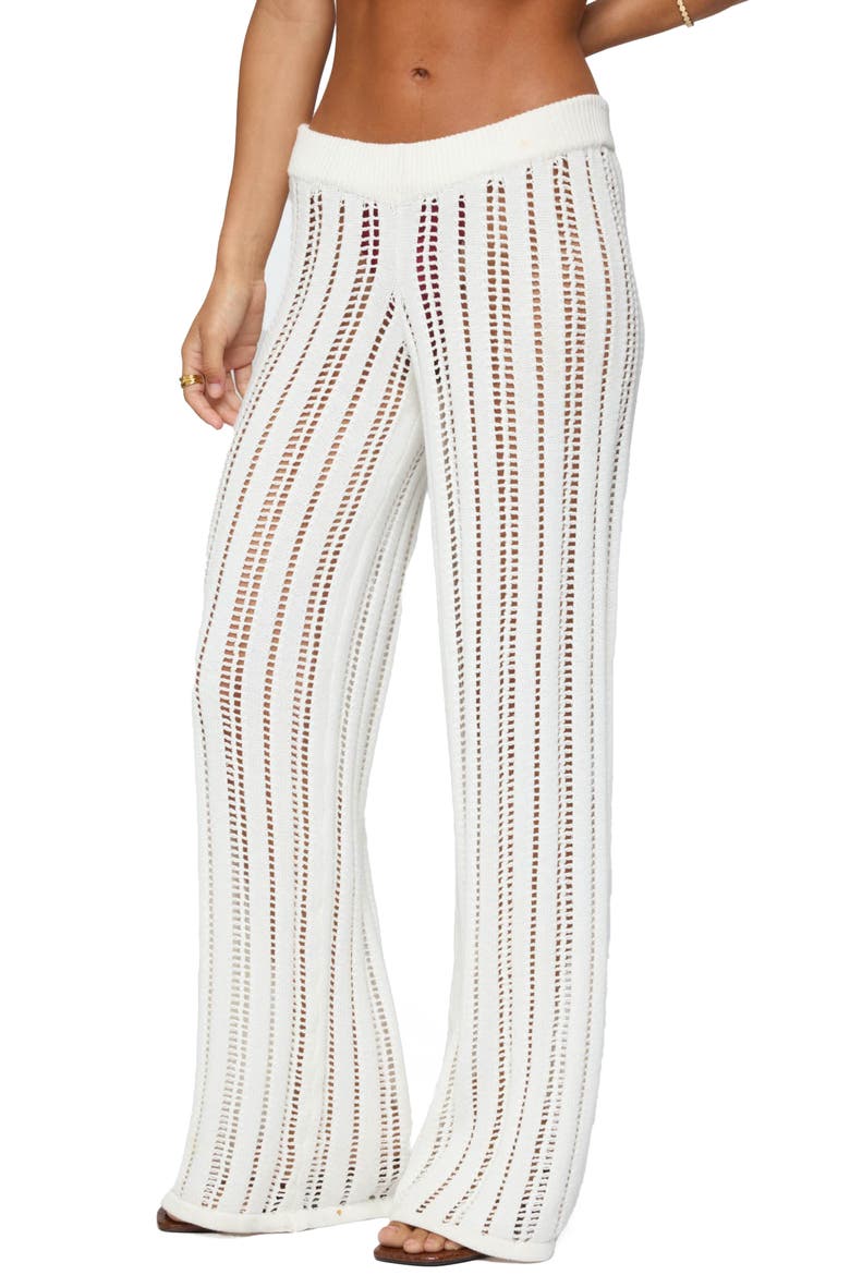 Echo Open Stitch Cover-Up Pants, Alternate, color, CREAM