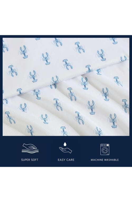 Nautica Nantucket Lobster Print Microfiber Sheet Set In White