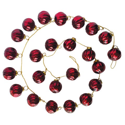 Mercury Glass Embossed Garland with Iron Detail