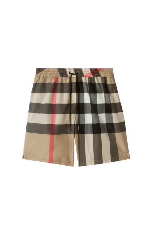 Burberry Beige Check Swim Shorts