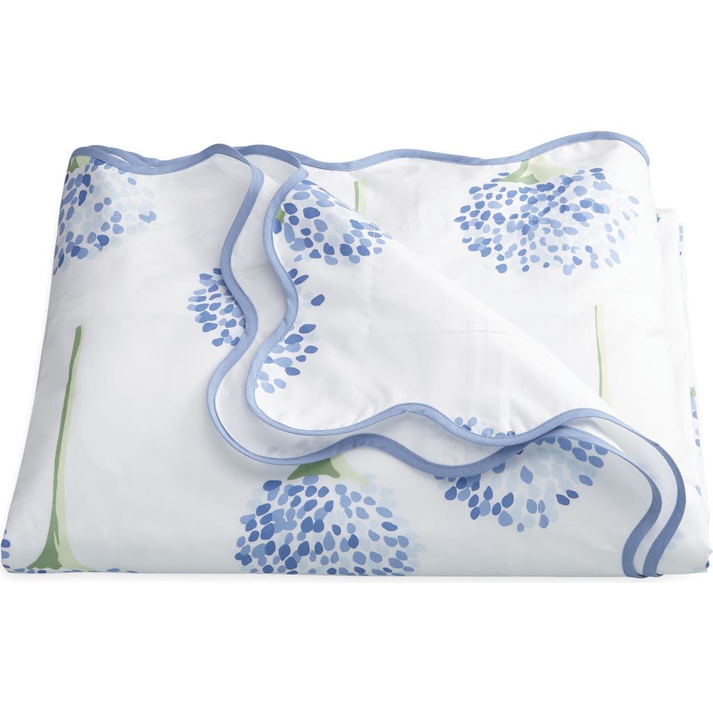 Matouk Floral Cotton Percale Duvet Cover In Azure