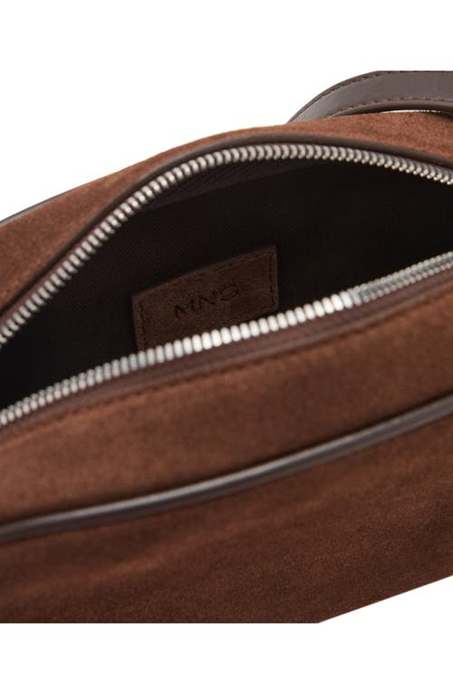Mango Suede Shoulder Bag In Brown