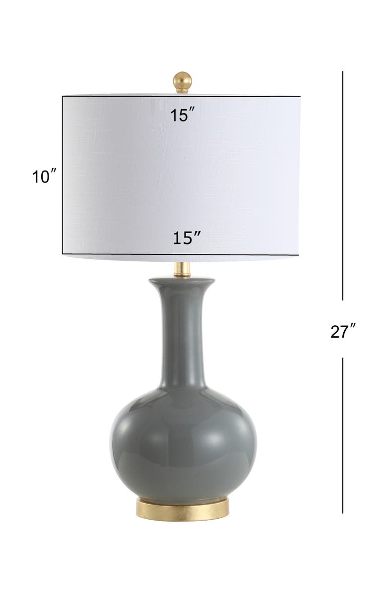 JONATHAN Y Brussels 27" Contemporary Transitional Ceramic/Metal LED Table Lamp, Alternate, color, Gray