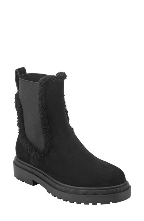 Blaynie Chelsea Boot with Faux Fur Trim