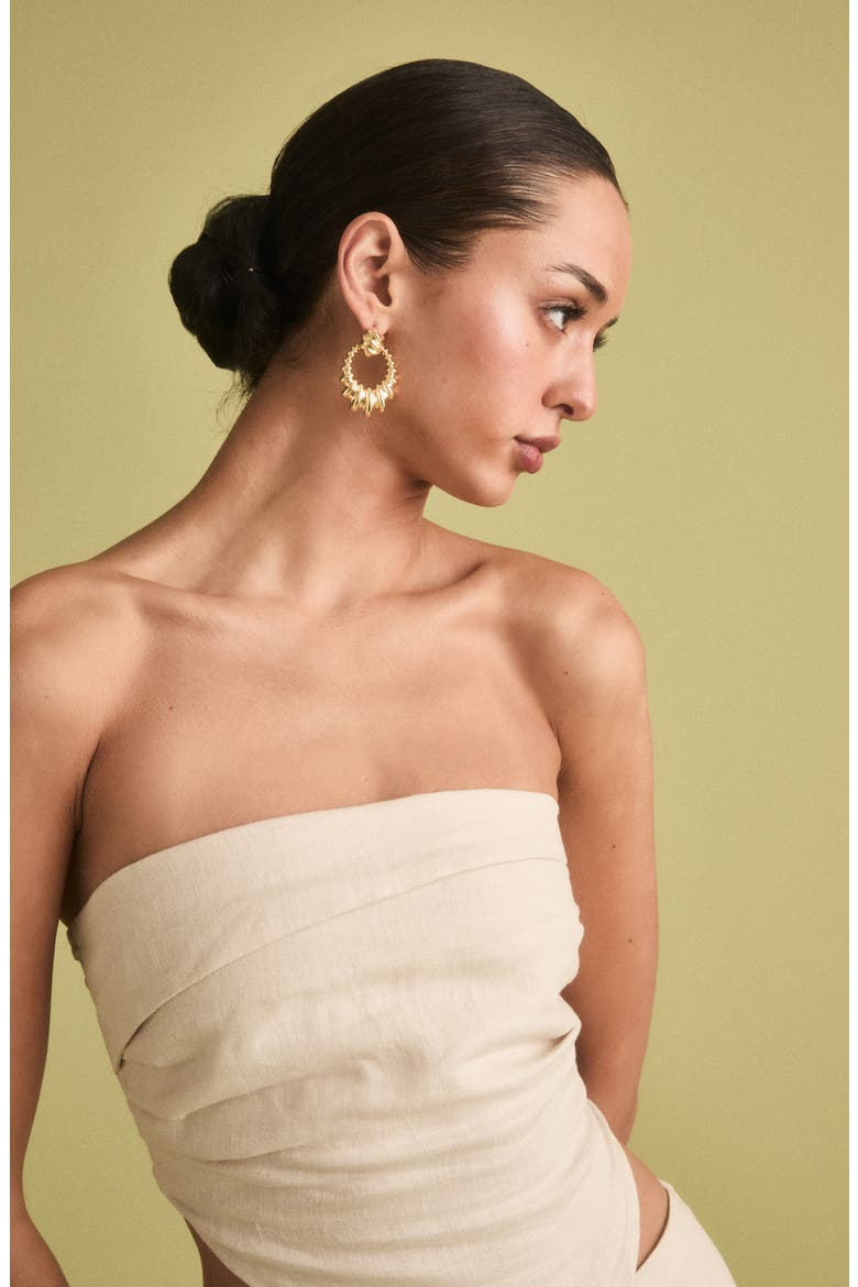 Dionne Statement Earrings, Alternate, color, GOLD