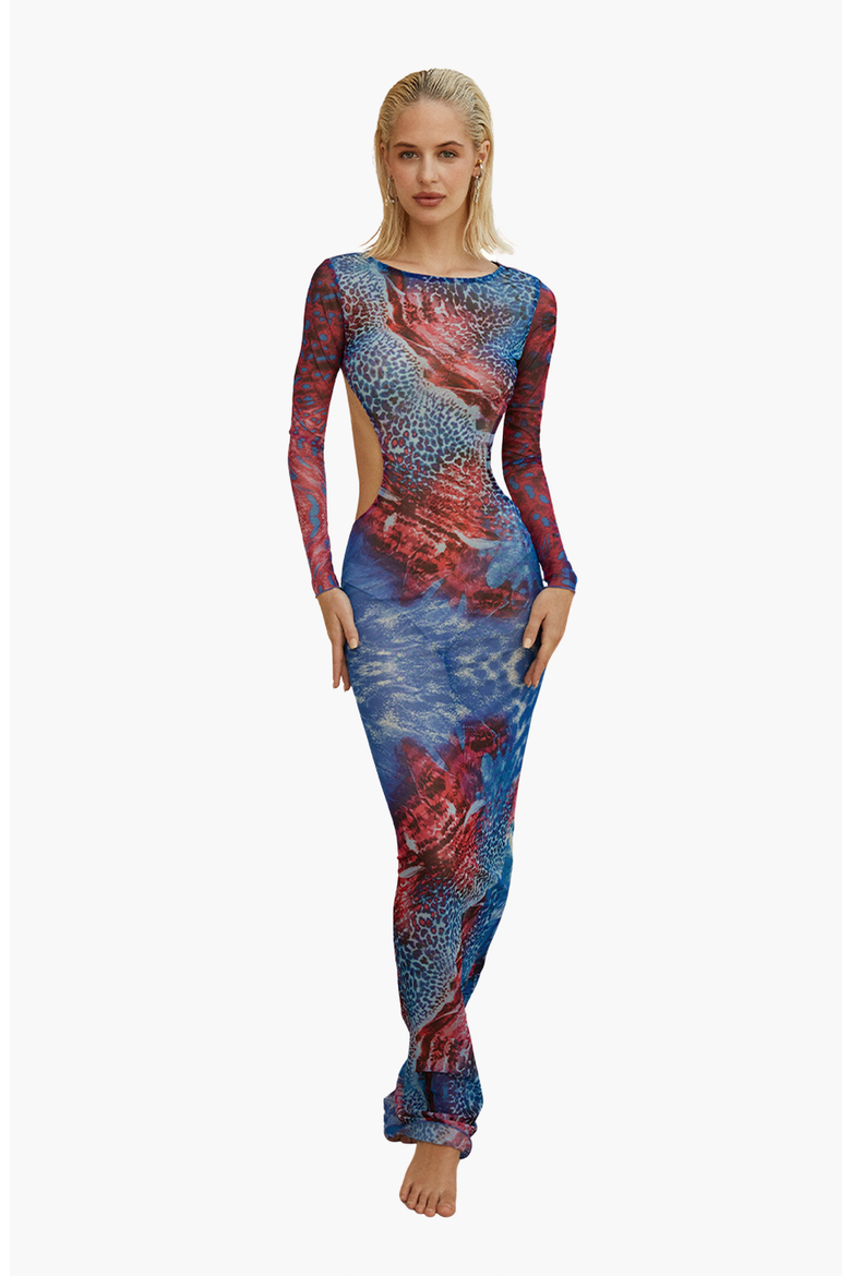 BIA Dress, Main, color, Blue Pattern