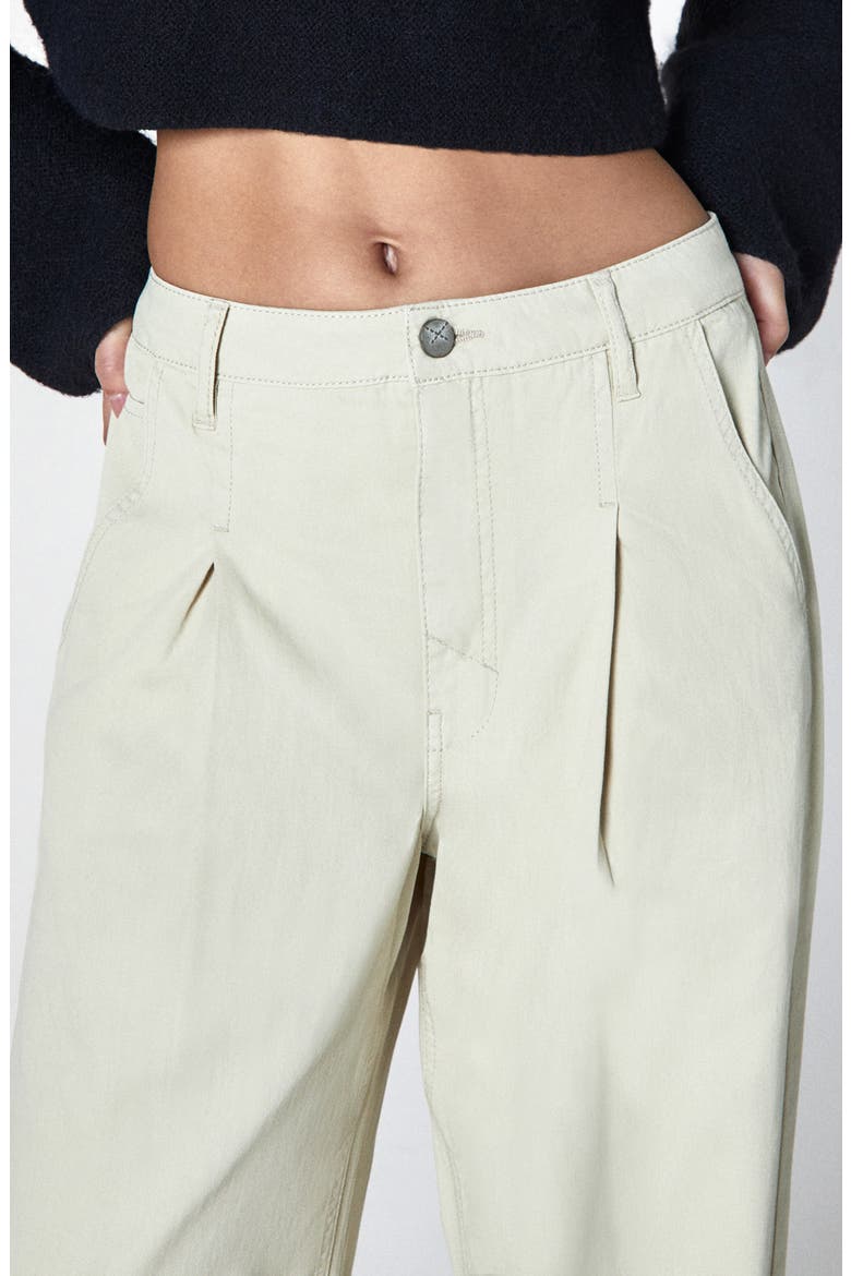Zoey High Waist Pleat Front Wide Leg Pants, Alternate, color, CANVAS