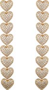 EYE CANDY LOS ANGELES Mila Cubic Zirconia Heart Drop Earrings