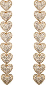 EYE CANDY LOS ANGELES Mila Cubic Zirconia Heart Drop Earrings
